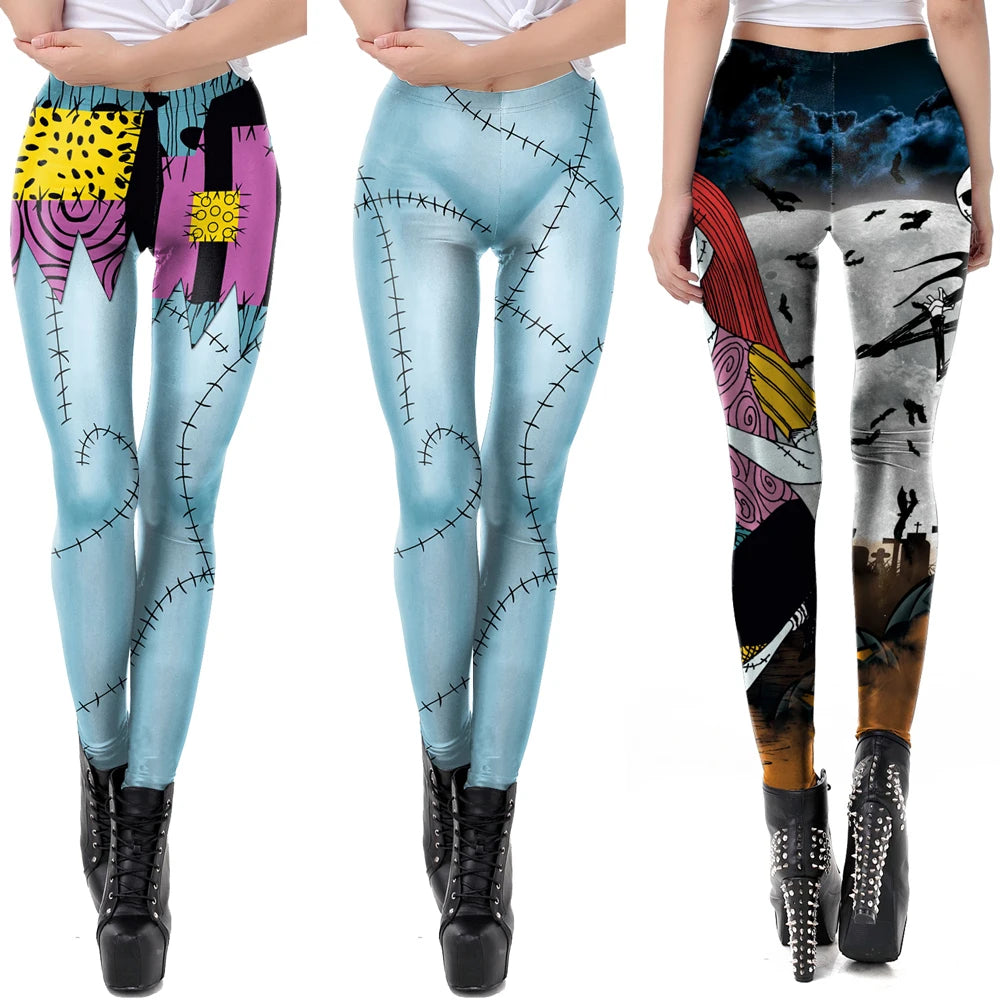 [You're My Secret] Cosplay Zombie Series Legging For Women Push-up Fitness Leggins Pants Casual Halloween Party Trousers 2024