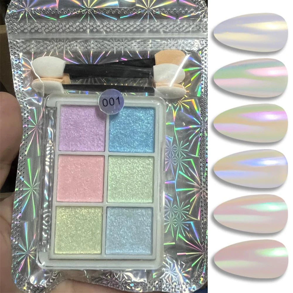 1 Box Mirror Glitter Powder Nail Decoration Metallic Chrome Nail Powder Set Y2K Rubbing Glitter Pigment Flakes Manicure Accessor