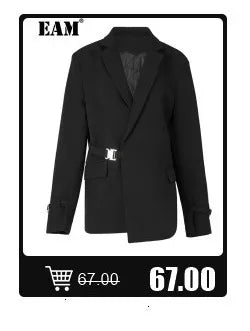[EAM] Women Black Hollow Out Big Size Midi Shirt Dress New Lapel Long Sleeve Loose Fit Fashion Tide Spring Autumn 2024 1DF6037