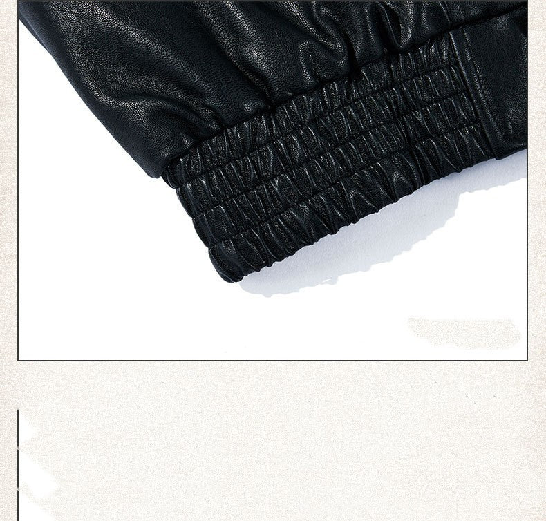 Deconstructing Leather Coat Warm-keeping Cotton Clothing Men