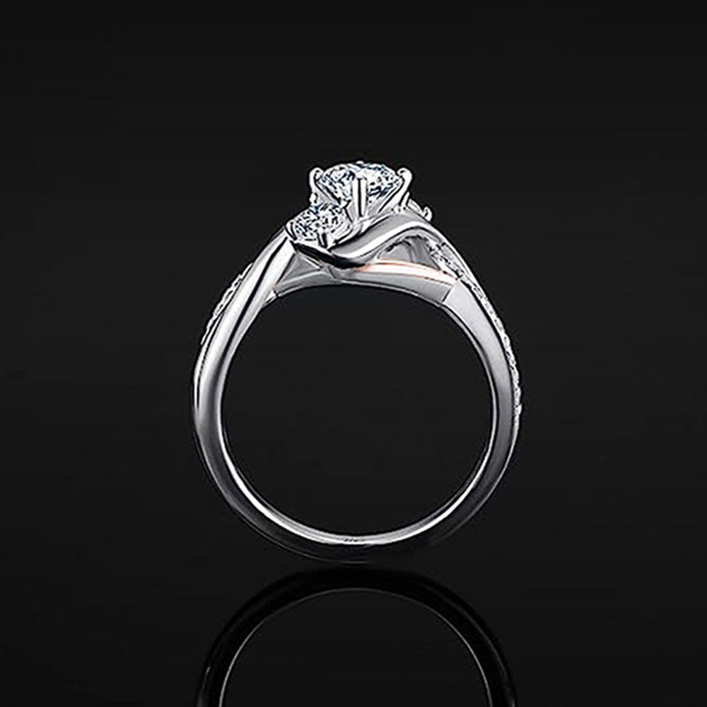 Zircon Shiny Ring For Women Fashion Geometry Pattern