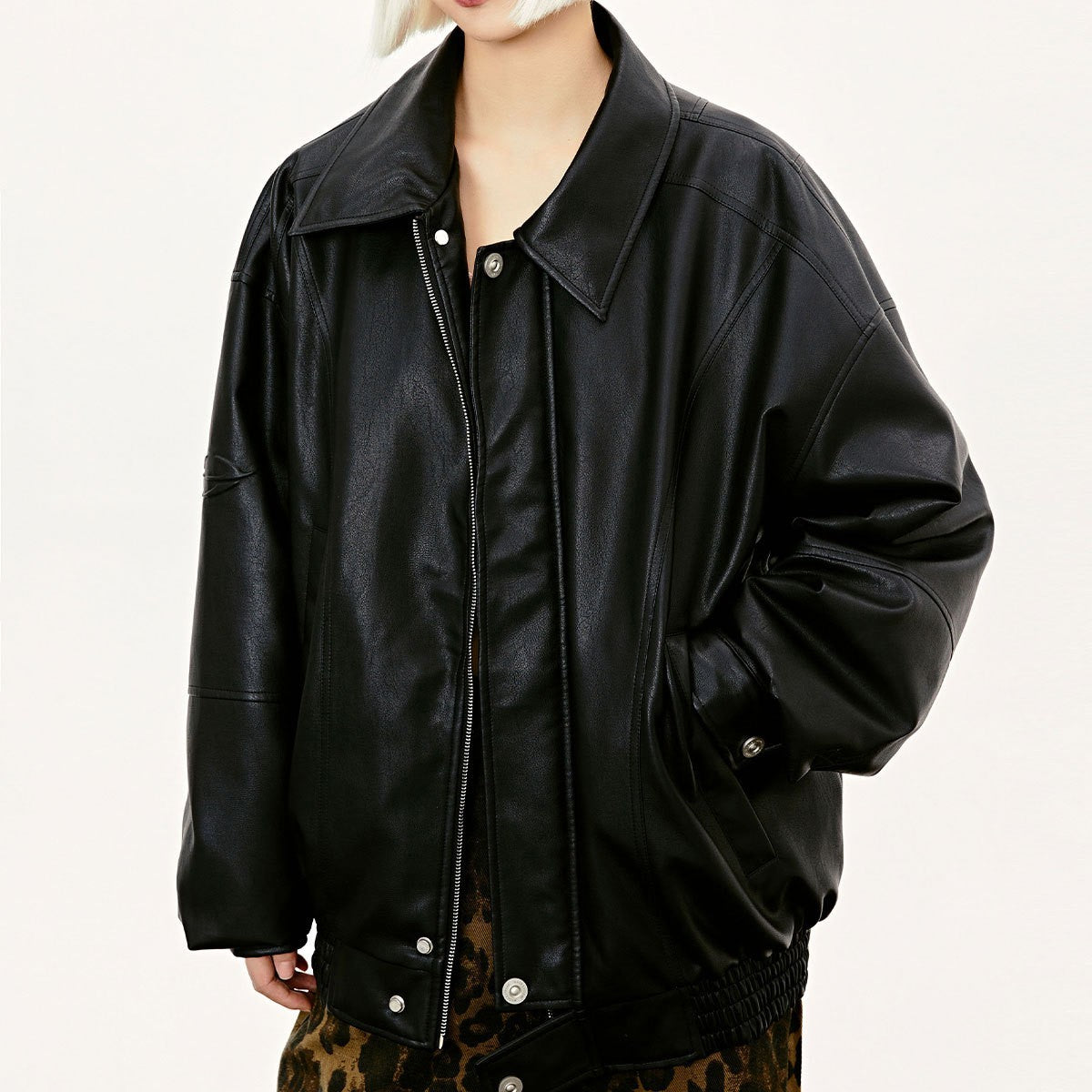 Deconstructing Leather Coat Warm-keeping Cotton Clothing Men