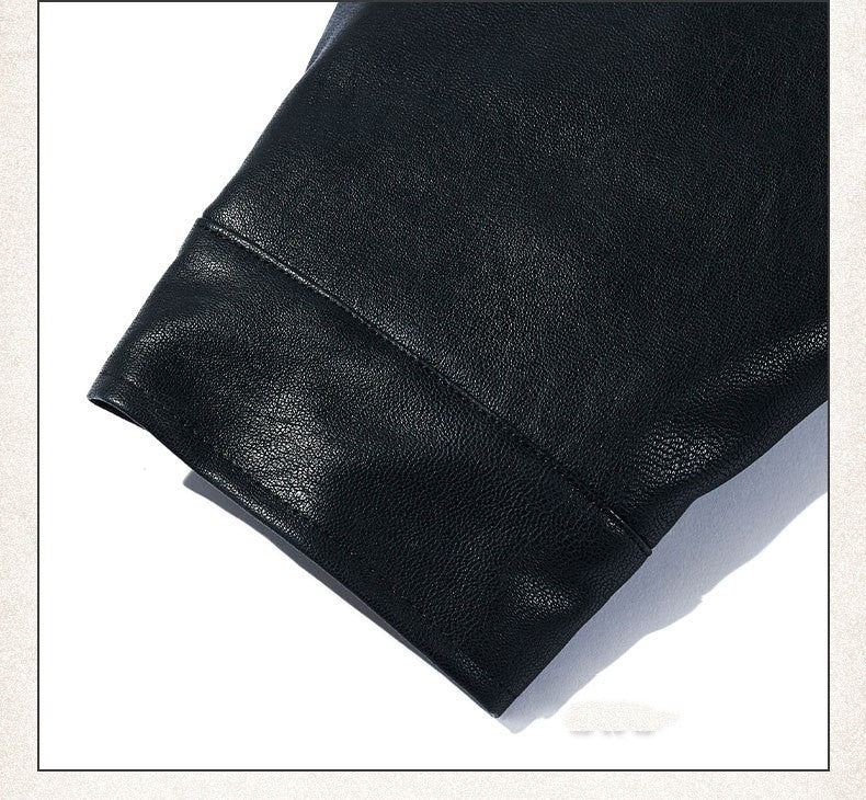 Deconstructing Leather Coat Warm-keeping Cotton Clothing Men